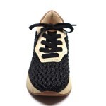 Softwaves sneaker zwart raffia 8.95.18